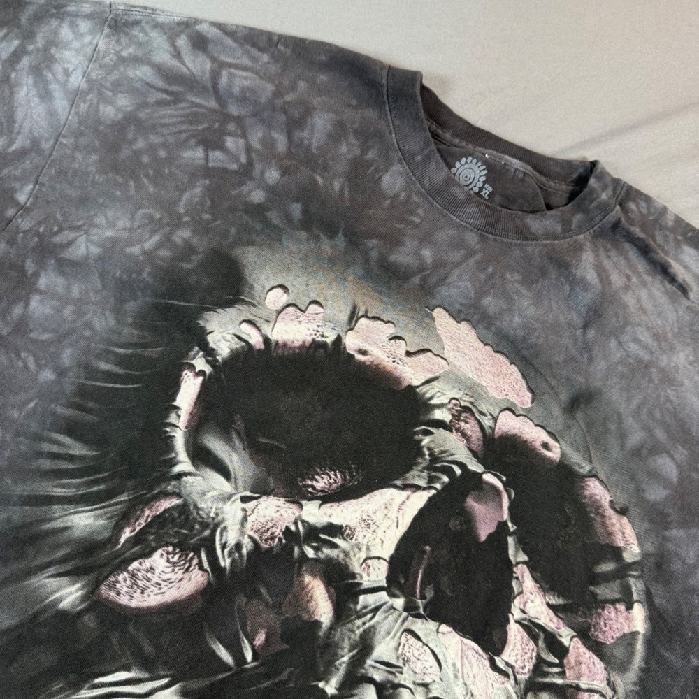The Mountain Skull Graphic T-Shirt XL Grey Tie Dye David Penfound 2011 Vintage